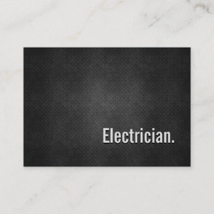 Electrician Cool Black Metal Simplicity Business Card