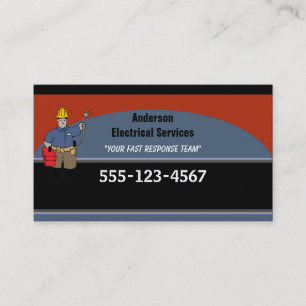 Electrician Custom Personalised Business Card