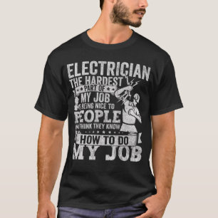 Electrician Dad Apparel Electric Lineman for Men T-Shirt