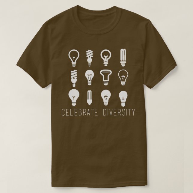 Electrician Dad Design Gift Celebrate Diversity Li T-Shirt (Design Front)