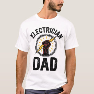 Electrician Dad Vintage Engraving Vector Shirt Des