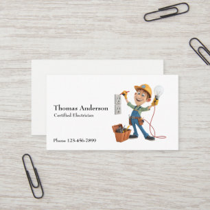 Electrician Electric Company Business Card