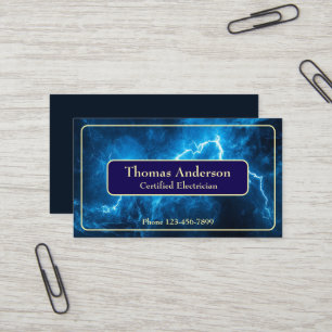 Electrician Electric Company Business Card