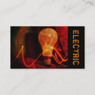 Electrician, Electric, Construction Business Card