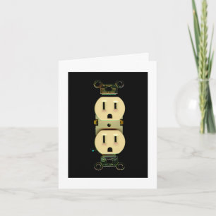 Electrician electrical company custom thank you card