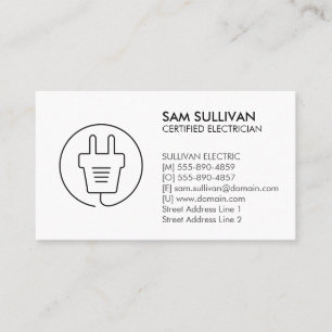 Electrician Electrical Contractor Business Card