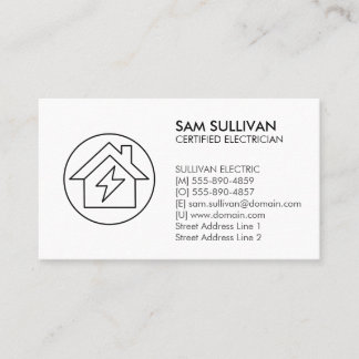 Electrician Electrical Contractor Business Card
