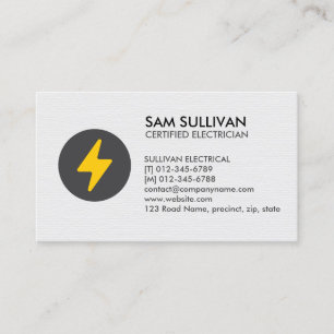 Electrician Electrical Contractor Business Card