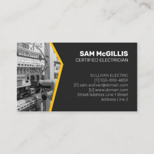 Electrician Electrical Contractor Business Card