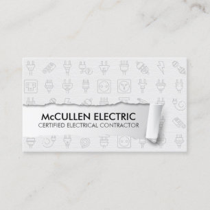 Electrician Electrical Contractor Business Card