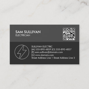 Electrician Electrical Contractor Business Card