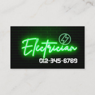 Electrician Electrical Contractor Business Card