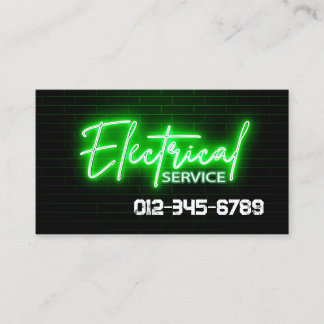 Electrician Electrical Contractor Business Card