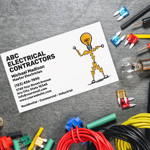 Electrician   Electrical Contractor Business Card