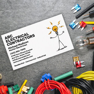 Electrician   Electrical Contractor Business Card