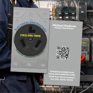 Electrician   Electrical Contractor Business Card