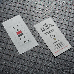 Electrician Electrical Contractor Business Card