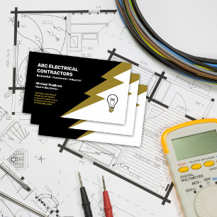 Electrician   Electrical Contractor  Business Card