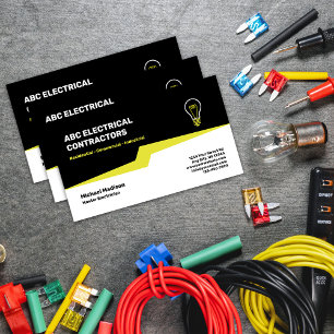 Electrician Electrical Contractor Business Card