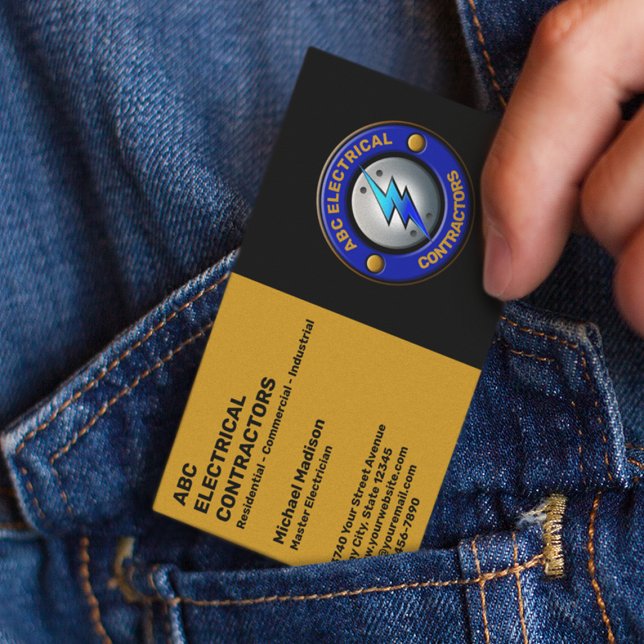 Electrician | Electrical Contractor Business Card (Creator Uploaded)