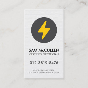 Electrician Electrical Contractor Business Card