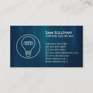 Electrician Electrical Contractor Business Card