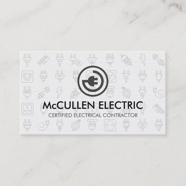 Electrician Electrical Contractor Business Card (Front)