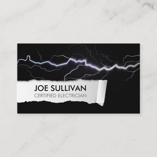 Electrician Electrical Contractor Business Card (Front)