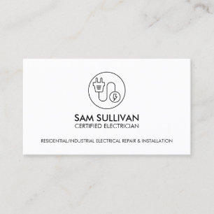 Electrician Electrical Contractor Business Card