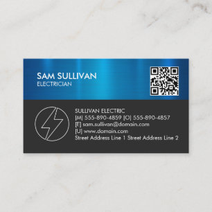 Electrician Electrical Contractor Business Card