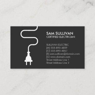 Electrician Electrical Contractor Business Card