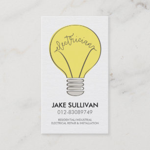 Electrician Electrical Contractor  Business Card