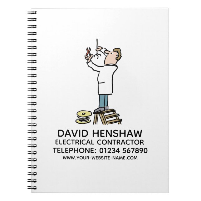 Electrician & Electrical Contractor Notebook (Front)