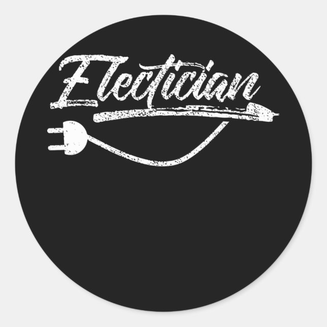 Electrician Electrical Electric Electronic  Classic Round Sticker (Front)