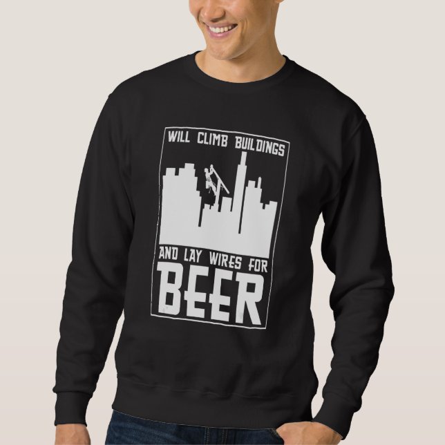 Electrician  Electrical Engineer Construction Elec Sweatshirt (Front)
