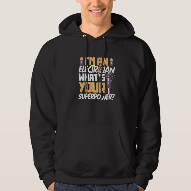 Electrician Electrical Engineer Lineman Electrical Hoodie (Front)