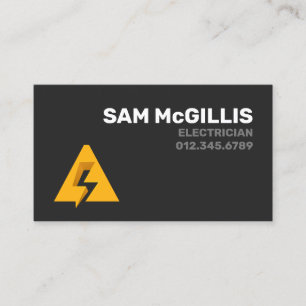 Electrician Electrical Monogram A Business Card