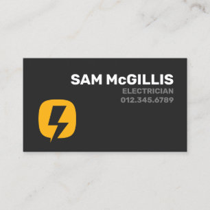 Electrician Electrical Monogram O Business Card