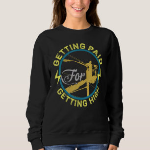 Electrician Electrical Power Lineman Men Boys Sweatshirt