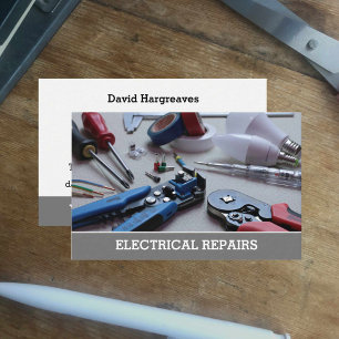 Electrician & Electrical Repairs Calling Card. Business Card