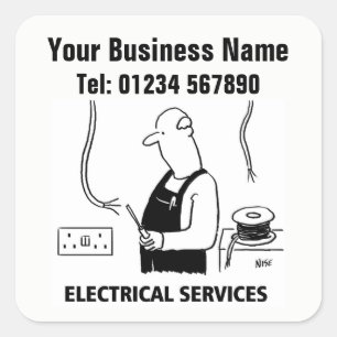 Electrician Electrical Services Square Sticker