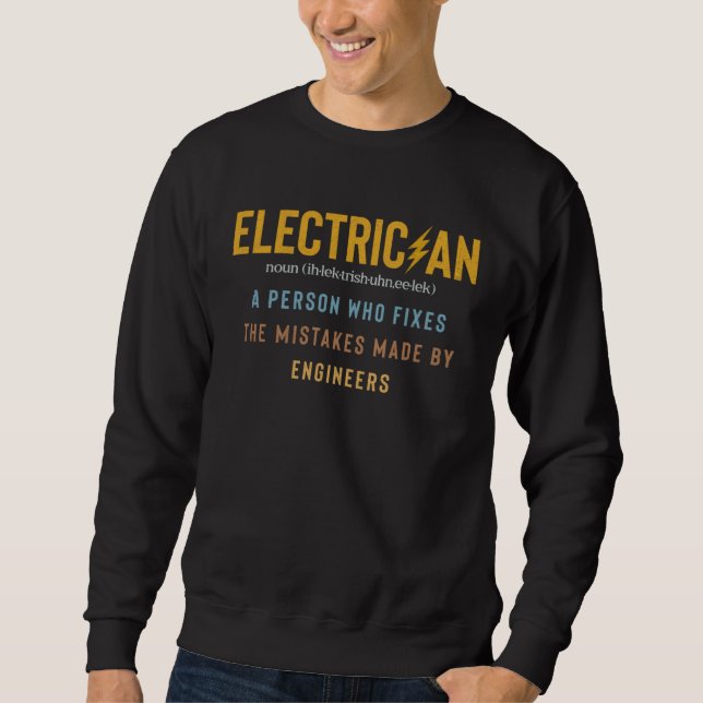 Electrician   Electrician Definition Sweatshirt (Front)