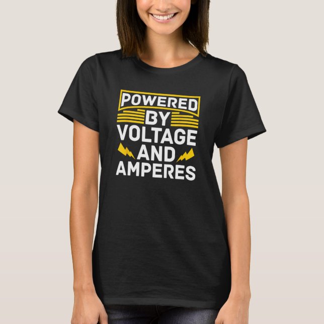 Electrician Engineer Lineman Construction Electric T-Shirt (Front)