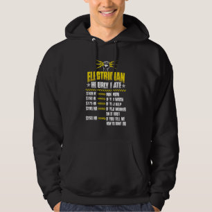 Electrician For Men Electrician Hourly Rate Hoodie