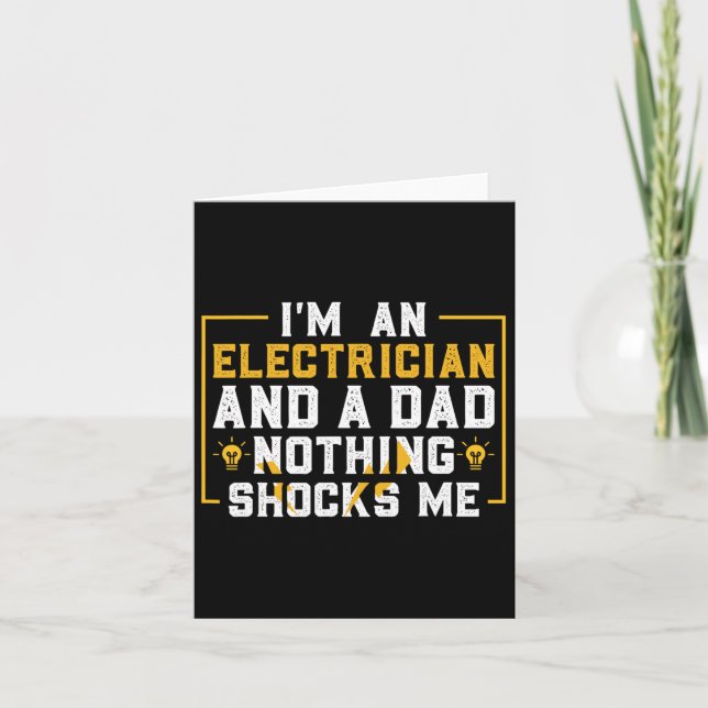 Electrician Funny Electrical Engineering Electrica Card (Front)