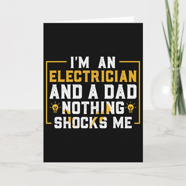 Electrician Funny Electrical Engineering Electrica Card (Front)