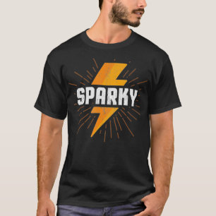 Electrician Gift Funny Sparky Nickname Lightning B T-Shirt