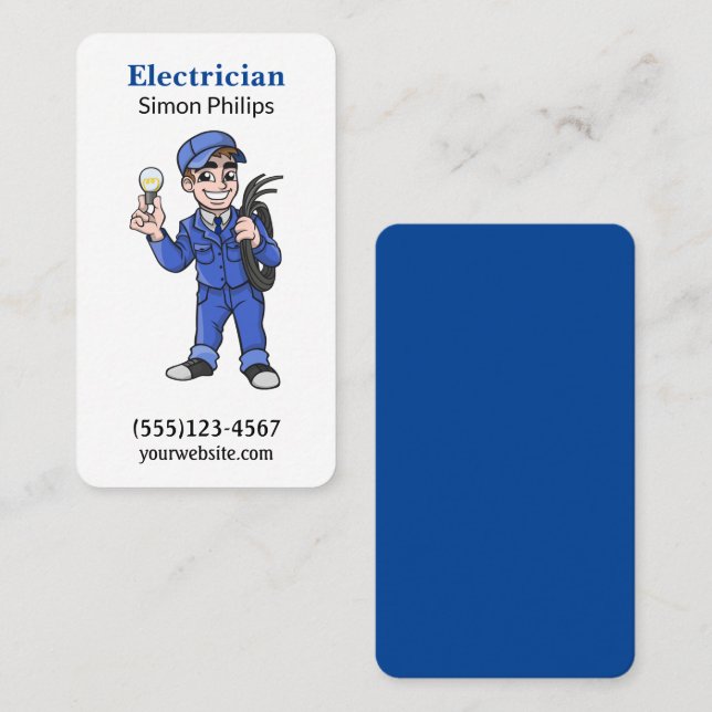 Electrician Handyman Business Card (Front/Back)