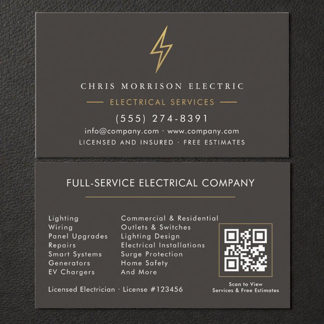 Electrician Handyman Contractor Business Card (Creator Uploaded)