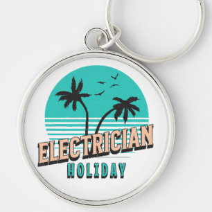 Electrician Holiday Key Ring